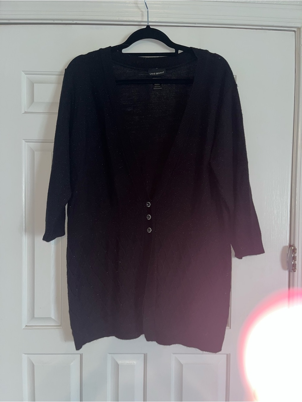 Lane Bryant Black Button-Front Women's Sweater Cardigan